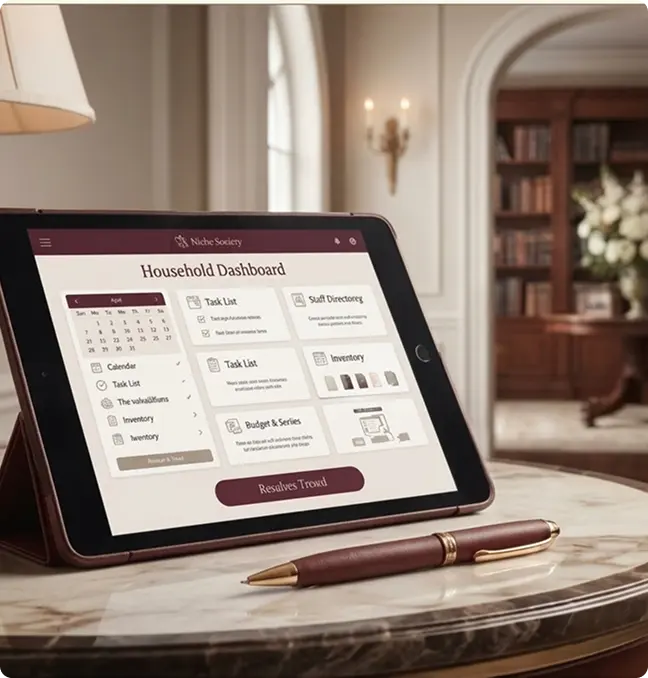 Household scheduling and management on a tablet
